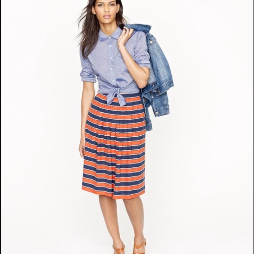 J. Crew GONDOLA Stripe Skirt Sz. 8 day/night great
